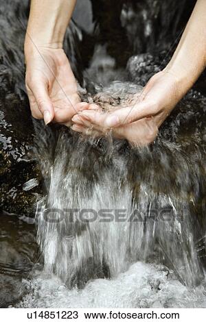 Female hands in a running stream View Large Photo Image Stock Image - Female hands in a running stream. Fotosearch