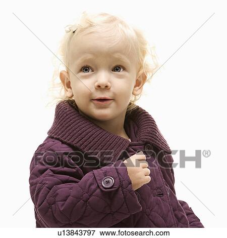 Female toddler in purple coat View Large Photo Image Stock Photo - Female toddler in purple coat. Fotosearch