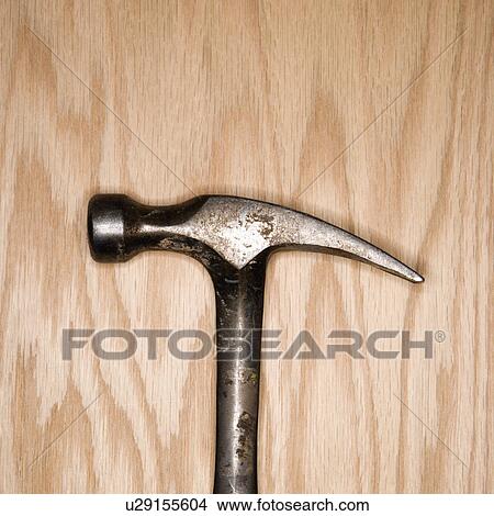Metal hammer on wood View Large Photo Image Picture - Metal hammer on wood. Fotosearch