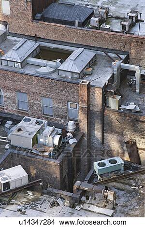 New York City building rooftop View Large Photo Image Picture - New York City building rooftop. Fotosearch