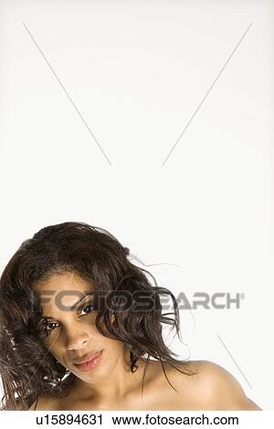 Stock Image - Portrait of a woman . Fotosearch