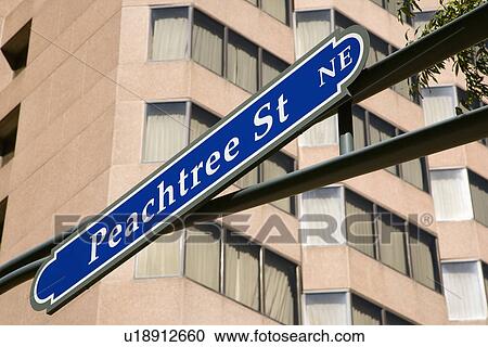 Road sign for Peachtree St. in downtown Atlanta, Georgia View Large Photo Image Stock Image - Road sign for Peachtree St. in downtown Atlanta, Georgia. Fotosearch