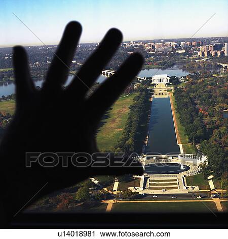 Stock Image - View from inside Washington Monument in Washington, D. C., USA. Fotosearch
