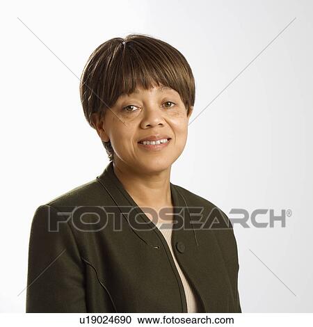 Stock Image - Woman smiling . Fotosearch