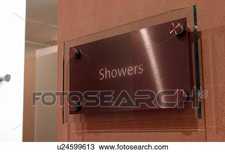 Showers sign View Large Photo Image Stock Image - Showers sign. Fotosearch
