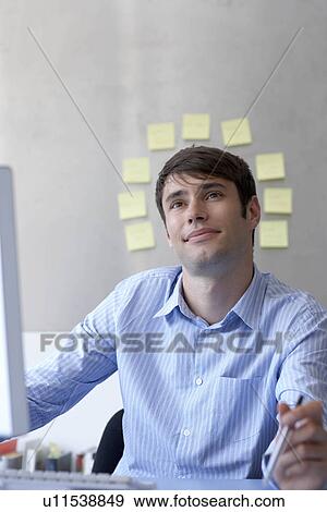 Businessman thinking View Large Photo Image Stock Photo - Businessman thinking. Fotosearch