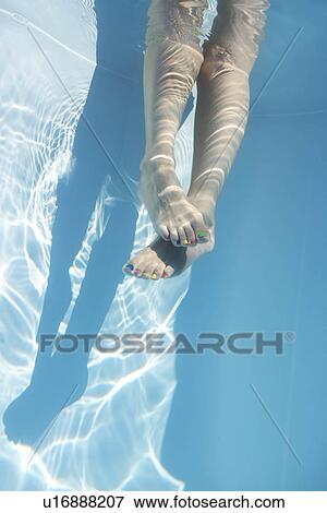 Stock Photo - Legs underwater. Fotosearch