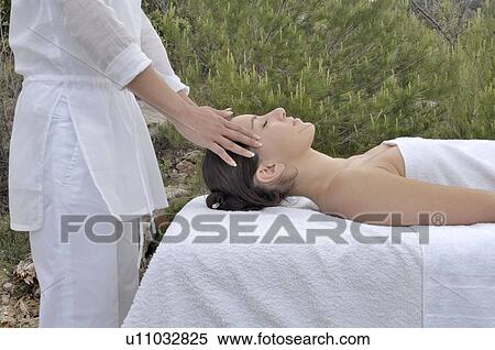 Stock Photography - Woman having a massage . Fotosearch