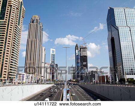 Dubai, sheikh, zayed, road, clear, sky, driving View Large Photo Image Stock Image - Dubai, sheikh, zayed, road, clear, sky, driving. Fotosearch