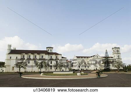 Church and a cathedral in a city, Church of St. Francis of Assisi, Se Cathedral, Old Goa, Goa, India View Large Photo Image Stock Photo - Church and a cathedral in a city, Church of St. Francis of Assisi, Se Cathedral, Old Goa, Goa, India. Fotosearch