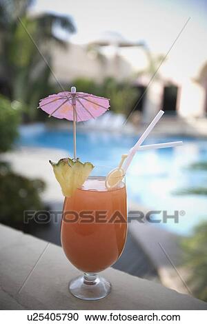 Stock Image - Close-up of a cocktail. Fotosearch