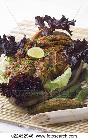 Stock Photograph - Close-up of a mixed vegetable sizzler. Fotosearch