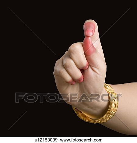 Stock Photo - Close-up of a woman's hand making a Bharatnatyam gesture. Fotosearch