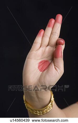Close-up of a woman's hand making a Bharatnatyam gesture View Large Photo Image Stock Photo - Close-up of a woman's hand making a Bharatnatyam gesture. Fotosearch