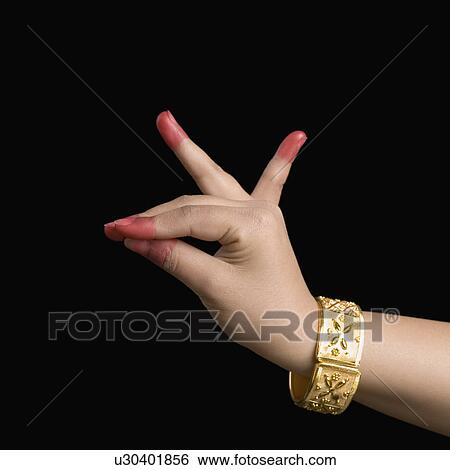 Close-up of a woman's hand making a Bharatnatyam gesture View Large Photo Image Stock Photograph - Close-up of a woman's hand making a Bharatnatyam gesture. Fotosearch