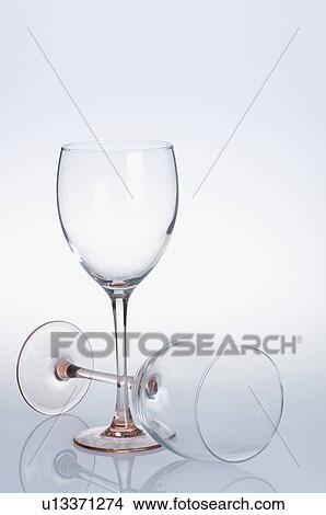 Close-up of two empty wine glasses View Large Photo Image Picture - Close-up of two empty wine glasses. Fotosearch