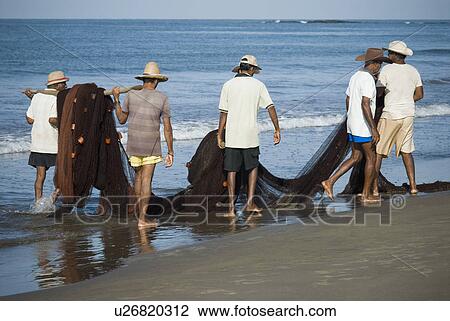 Five men carrying a fishing net on the beach, Morjim Beach, Goa, India View Large Photo Image Stock Image - Five men carrying a fishing net on the beach, Morjim Beach, Goa, India. Fotosearch