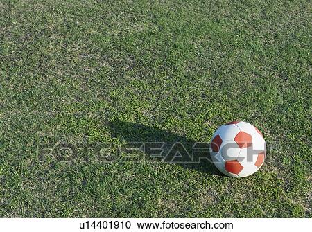 High angle view of a soccer ball View Large Photo Image Stock Image - High angle view of a soccer ball. Fotosearch