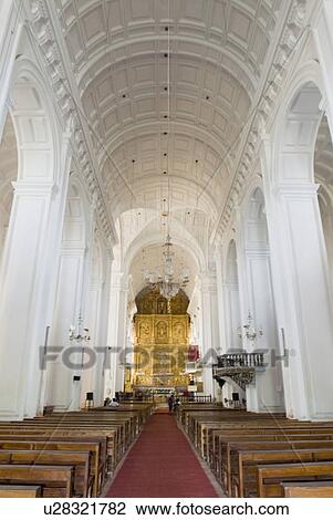 Interiors of a cathedral, Se Cathedral, Old Goa, Goa, India View Large Photo Image Stock Image - Interiors of a cathedral, Se Cathedral, Old Goa, Goa, India. Fotosearch