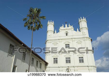 Stock Image - Low angle view of a church, Church of St. Francis of Assisi, Old Goa, Goa, India. Fotosearch
