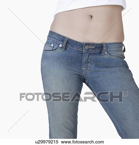 Stock Photography - Mid section view of a woman posing. Fotosearch