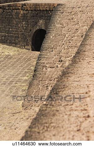 Stock Image - Old ruins of a fort, Fort Aguada, Goa, India. Fotosearch