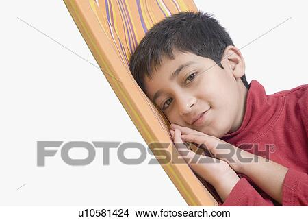 Picture - Portrait of a boy smiling. Fotosearch
