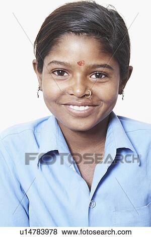 Portrait of a girl smiling View Large Photo Image Stock Photo - Portrait of a girl smiling. Fotosearch