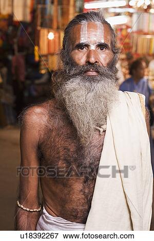 Stock Photo - Portrait of a sadhu. Fotosearch
