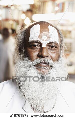 Stock Photo - Portrait of a sadhu. Fotosearch