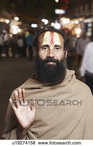 Portrait of a sadhu View Large Photo Image Stock Photo - Portrait of a sadhu. Fotosearch