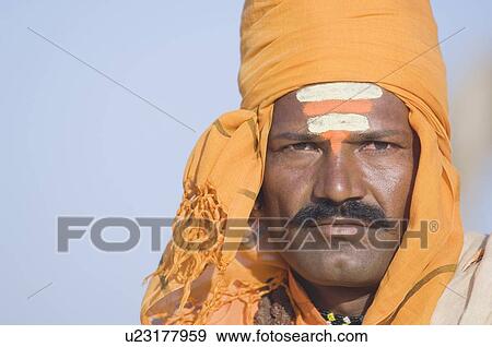 Portrait of a sadhu View Large Photo Image Stock Photo - Portrait of a sadhu. Fotosearch