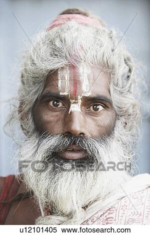 Stock Photography - Portrait of a sadhu. Fotosearch