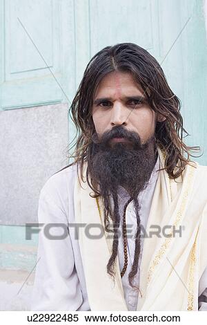 Stock Photography - Portrait of a sadhu. Fotosearch