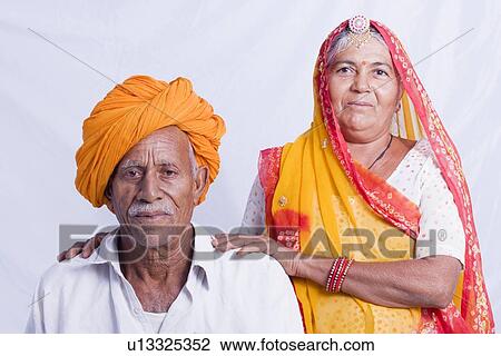 Stock Image - Portrait of a senior couple. Fotosearch