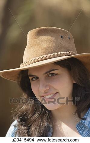 Picture - Portrait of a teenage girl smiling. Fotosearch
