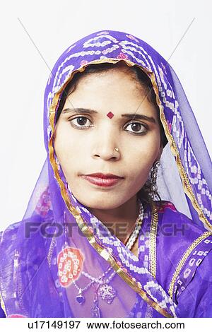 Stock Photo - Portrait of a young woman. Fotosearch