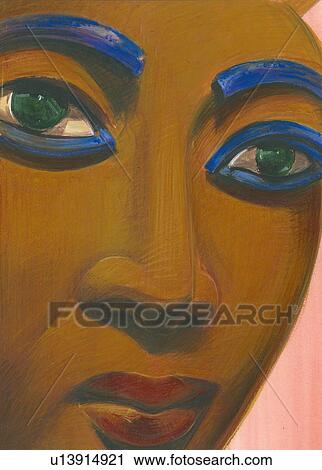 Closeup of dark-skinned woman's face View Large Photo Image Stock Image - Closeup of dark-skinned woman's face. Fotosearch