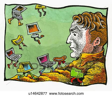 Skinny character has found a document View Large Photo Image Stock Photo - Skinny character has found a document. Fotosearch