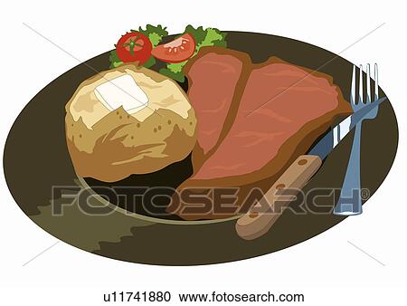 Steak and potato dish View Large Photo Image Stock Image - Steak and potato dish. Fotosearch