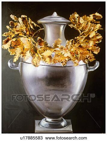 Trophy with wreath View Large Photo Image Stock Image - Trophy with wreath. Fotosearch