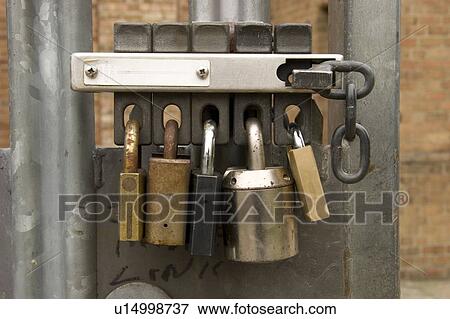 padlock on gate