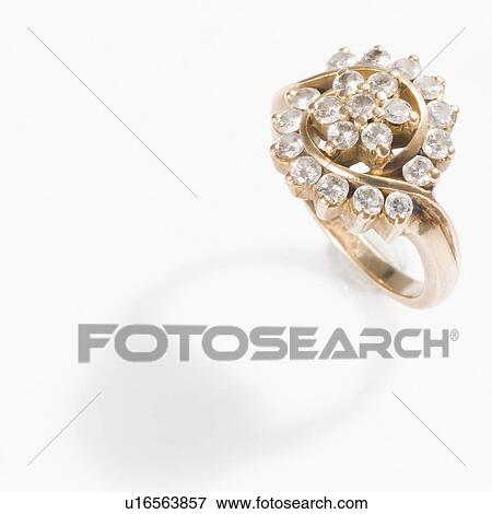 Stock Photo - Close-up of a diamond ring. Fotosearch