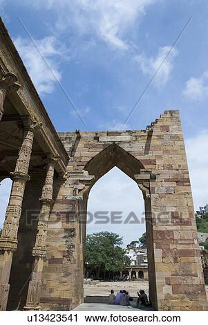 Tourists sitting under an arch, Dhai din ka Jhonpra, Ajmer, Rajasthan, India View Large Photo Image Stock Image - Tourists sitting under an arch, Dhai din ka Jhonpra, Ajmer, Rajasthan, India. Fotosearch