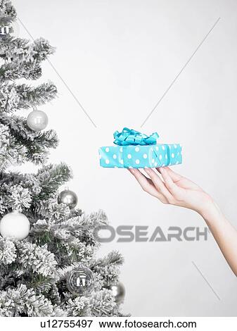 Woman's hand carrying a present View Large Photo Image Stock Photo - Woman's hand carrying a present. Fotosearch