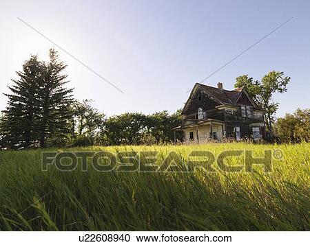 Abandoned farm house in rural field. View Large Photo Image Stock Image - Abandoned farm house in rural field.. Fotosearch