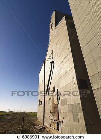 Stock Image - Abandoned grain elevator. Fotosearch