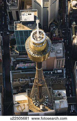 Aerial view of Centrepoint Tower in Sydney, Australia View Large Photo Image Stock Image - Aerial view of Centrepoint Tower in Sydney, Australia. Fotosearch