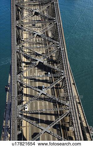 Aerial view of detail of Sydney Harbour Bridge in Sydney, Australia. View Large Photo Image Picture - Aerial view of detail of Sydney Harbour Bridge in Sydney, Australia.. Fotosearch