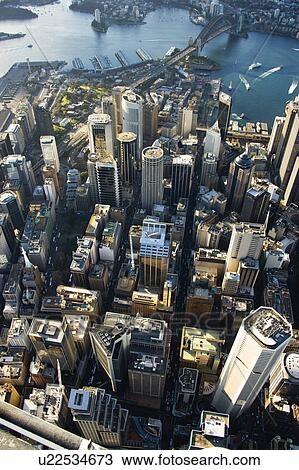 Aerial view of downtown Sydney, Australia. View Large Photo Image Stock Image - Aerial view of downtown Sydney, Australia.. Fotosearch